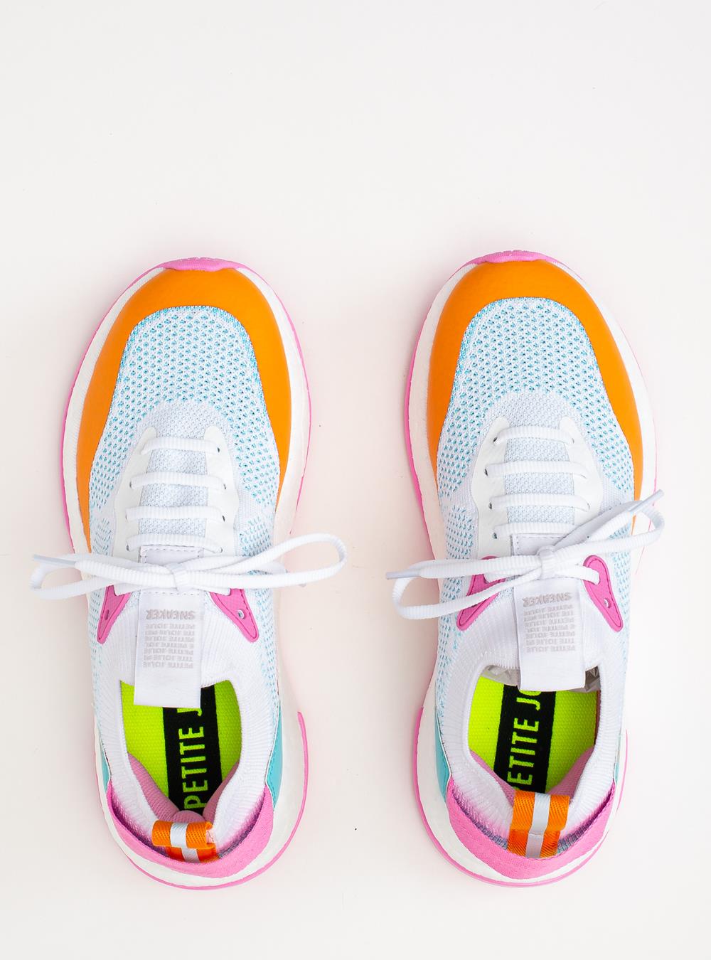 Tênis Petite Jolie Puff Sneaker Branco Chiclete PJ7130II