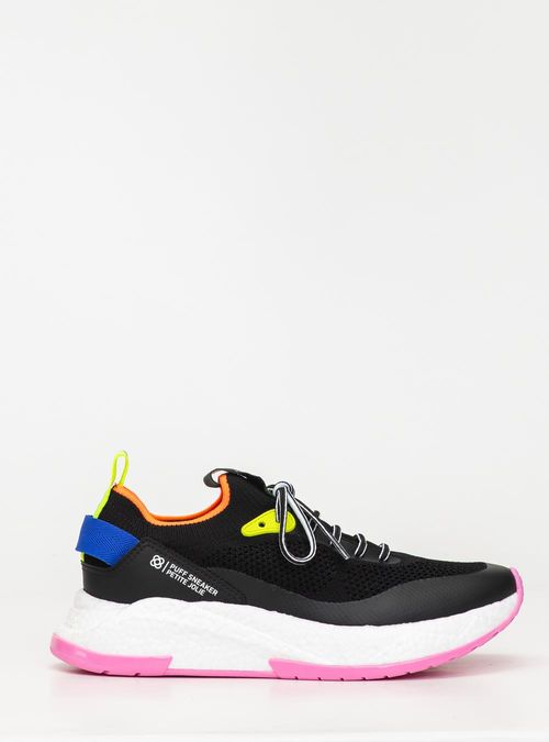 Tênis Petite Jolie Puff Sneaker Preto/Chiclete PJ7130II
