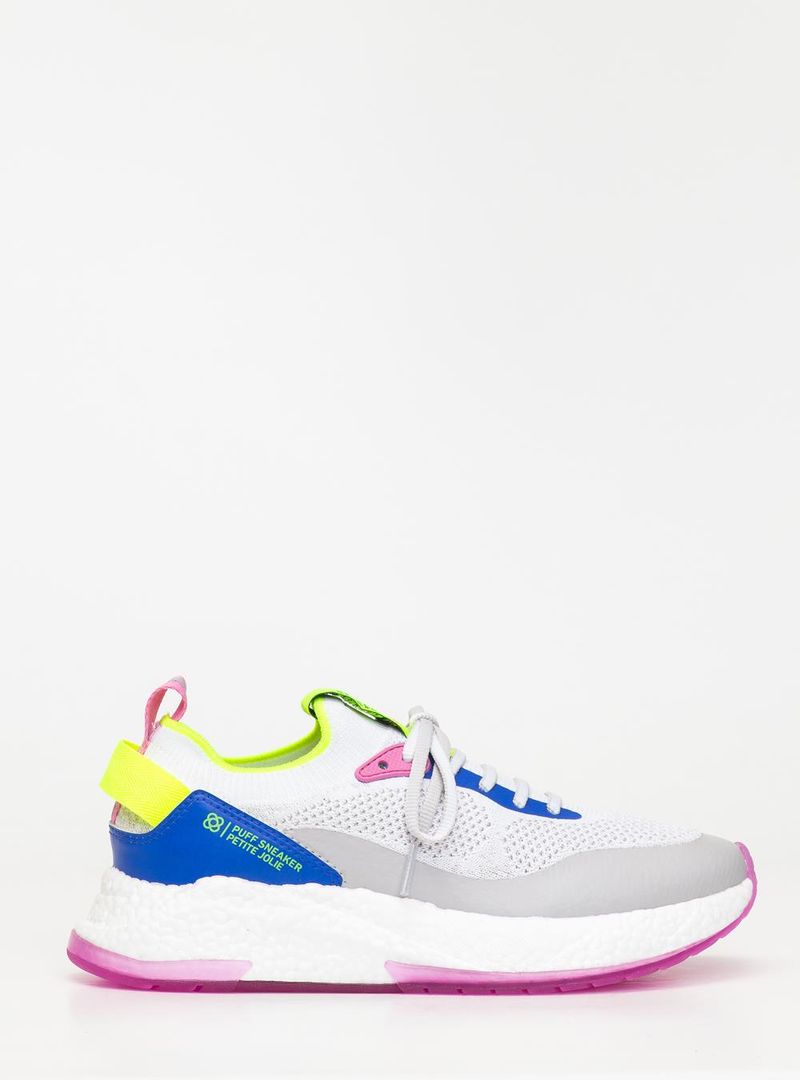 Tênis Petite Jolie Puff Sneaker White/Chiclete PJ7130II