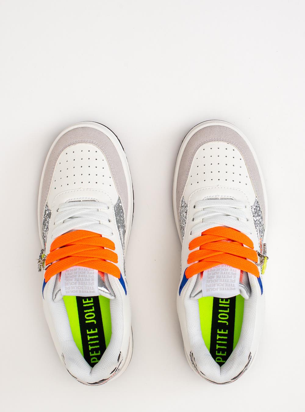 Tênis Petite Jolie Shoot Branco Multi/White/Preto PJ7738A