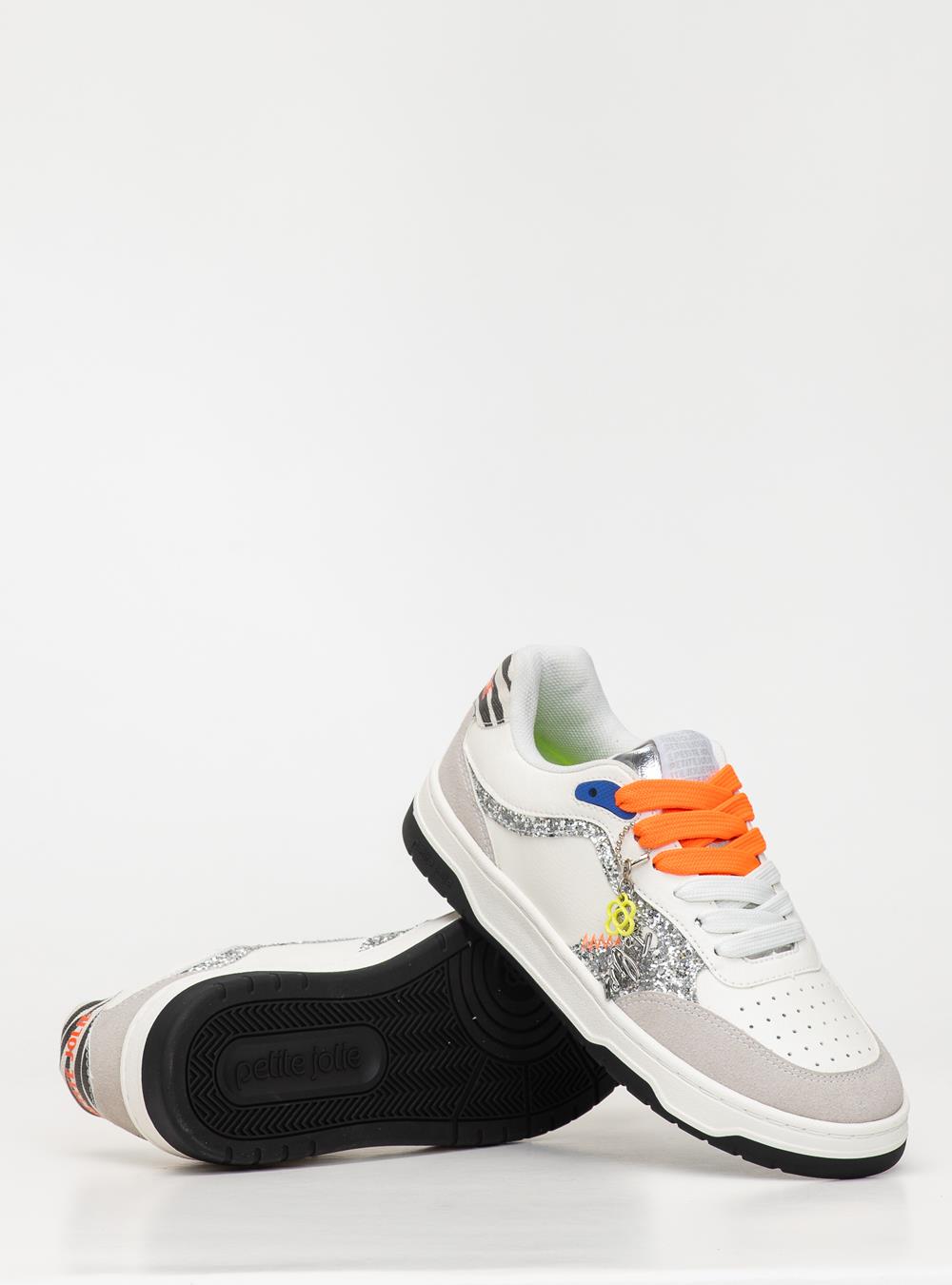 Tênis Petite Jolie Shoot Branco Multi/White/Preto PJ7738A