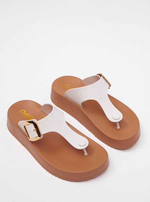 Chinelo Petite Jolie Day White/Doce De Leite PJ7499