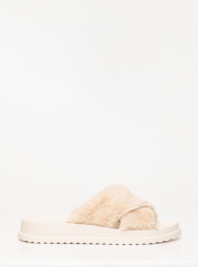 Chinelo Petite Jolie Smash Fur Creme PJ7709