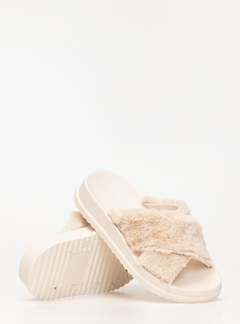 Chinelo Petite Jolie Smash Fur Creme PJ7709