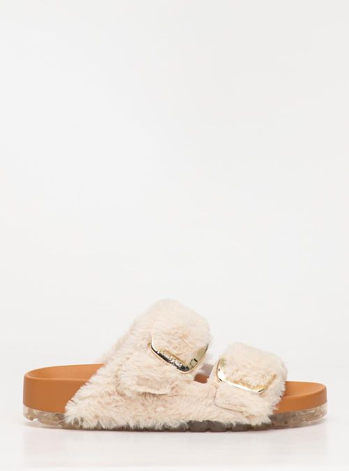 Chinelo Petite Jolie Lovin´ Flat Fur Creme PJ7720