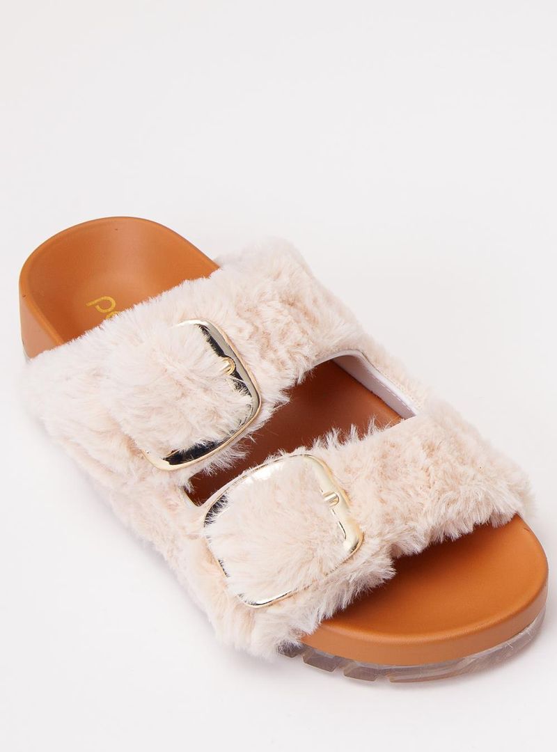 Chinelo Petite Jolie Lovin´ Flat Fur Creme PJ7720