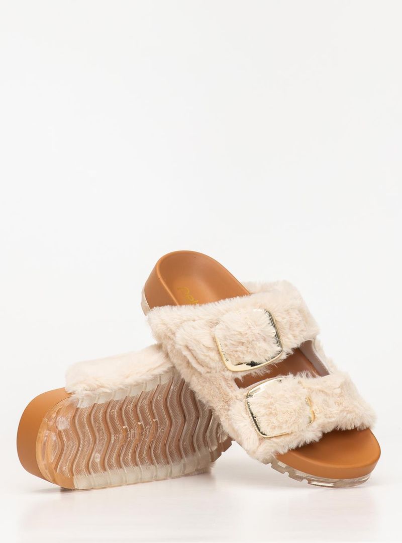 Chinelo Petite Jolie Lovin´ Flat Fur Creme PJ7720