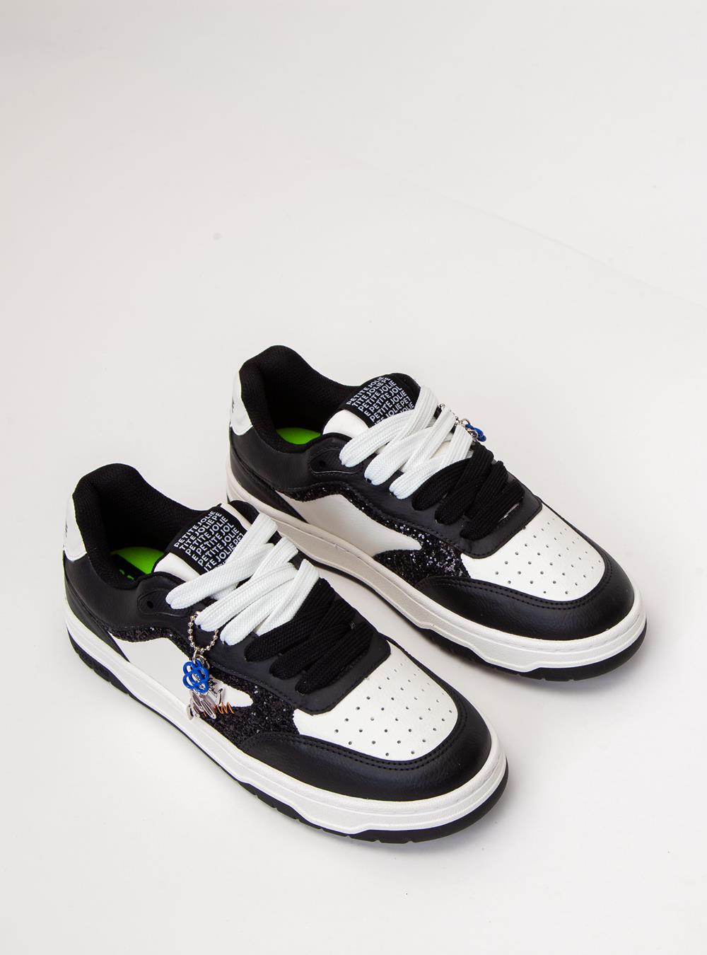 Tênis Petite Jolie Shoot Preto/White PJ7738