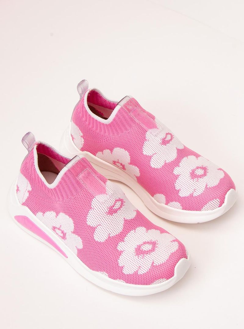 Tênis Infantil Petite Jolie Hype In Chiclete/Branco PJ7749IN