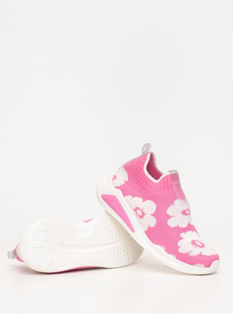 Tênis Infantil Petite Jolie Hype In Chiclete/Branco PJ7749IN