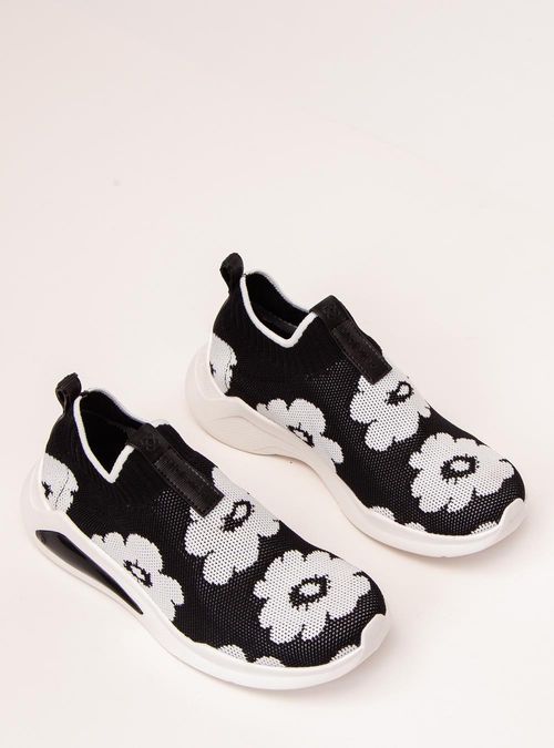Tênis Infantil Petite Jolie Hype In Preto/Branco PJ7749IN