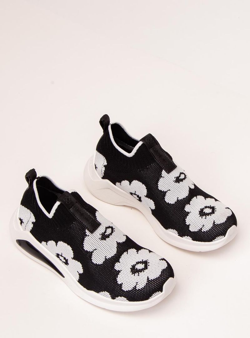 Tênis Infantil Petite Jolie Hype In Preto/Branco PJ7749IN