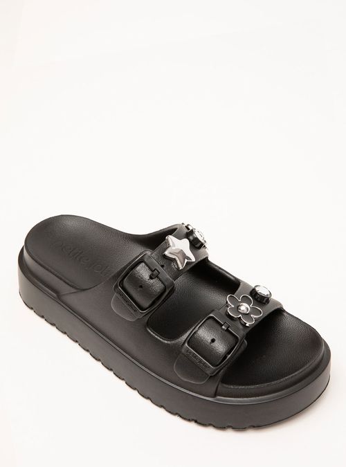 Tamanco Petite Jolie Malibu Preto PJ7834