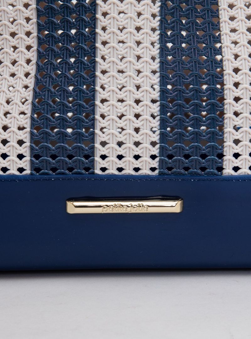 Bolsa Petite Jolie Ibiza White/Dark Blue PJ11286