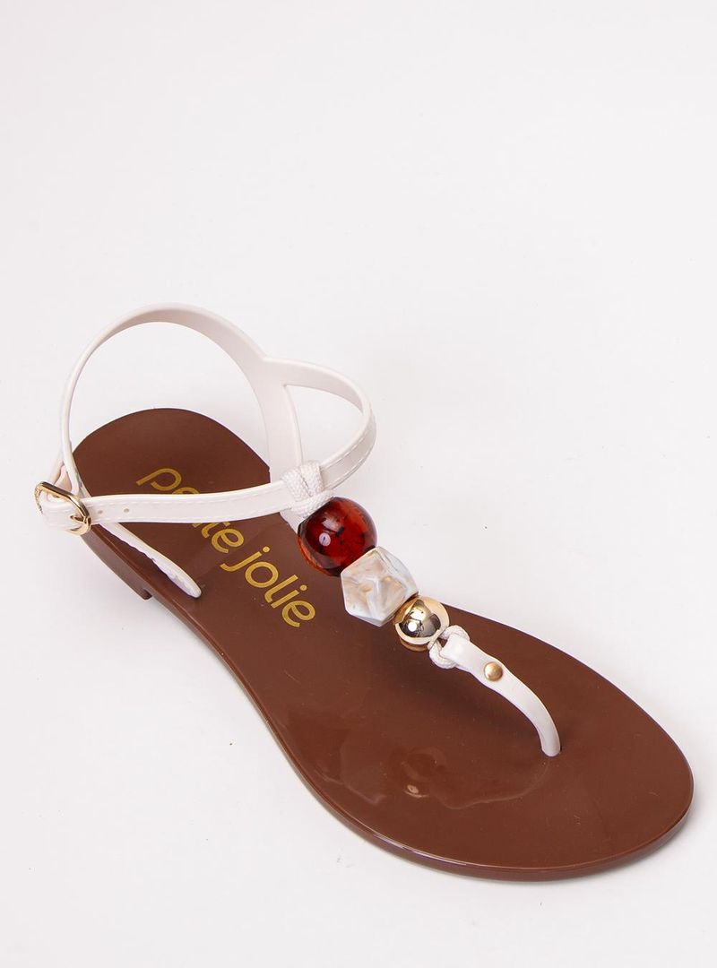 Sandália Petite Jolie Noah II Creme/Chocolate PJ7721