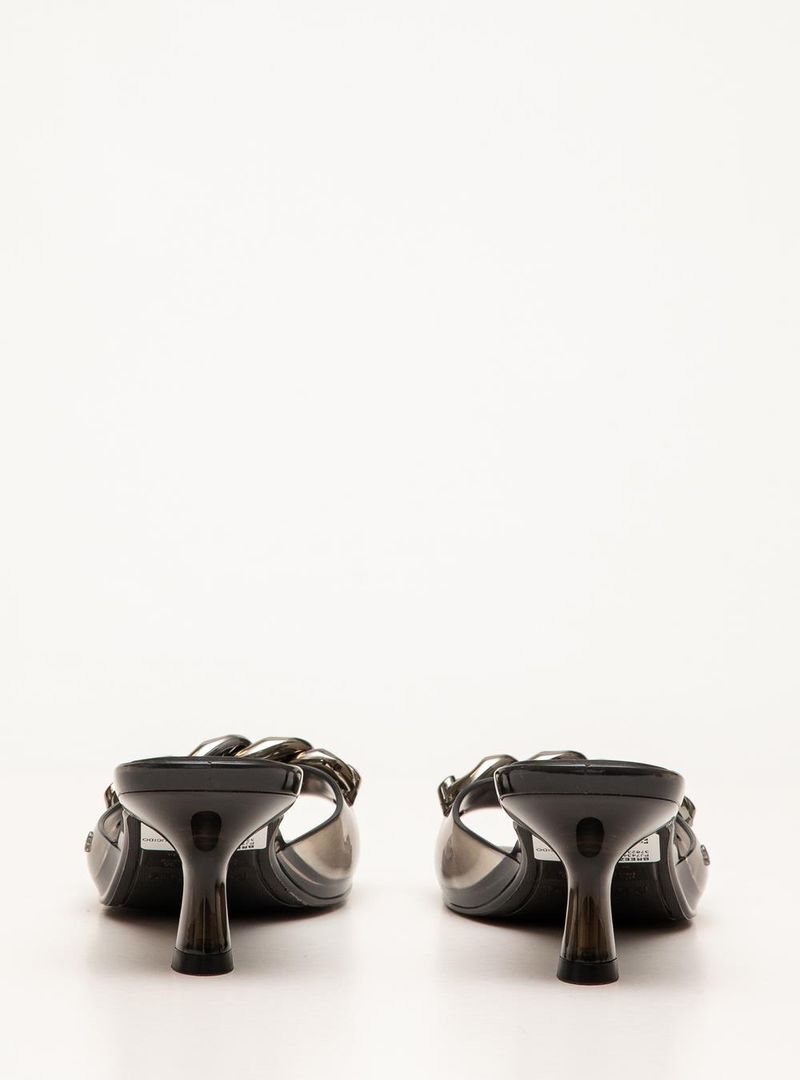 Tamanco Petite Jolie Icon Preto Translúcido PJ7434