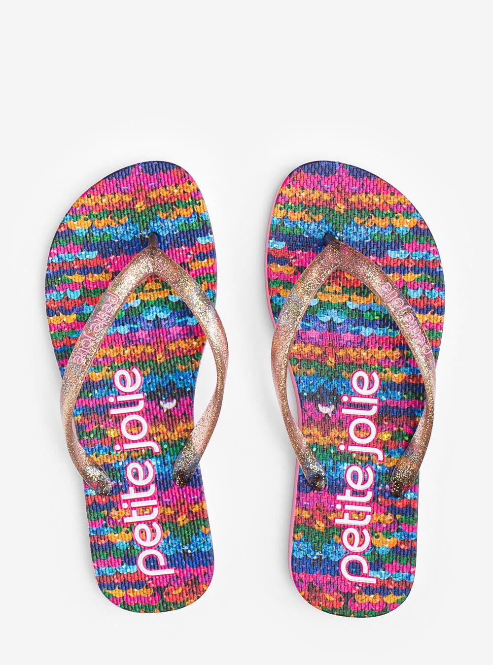 Chinelo Petite Jolie Fresh Glitter Ouro/Carnaval PJ6969
