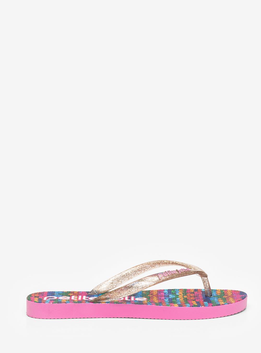Chinelo Petite Jolie Fresh Glitter Ouro/Carnaval PJ6969