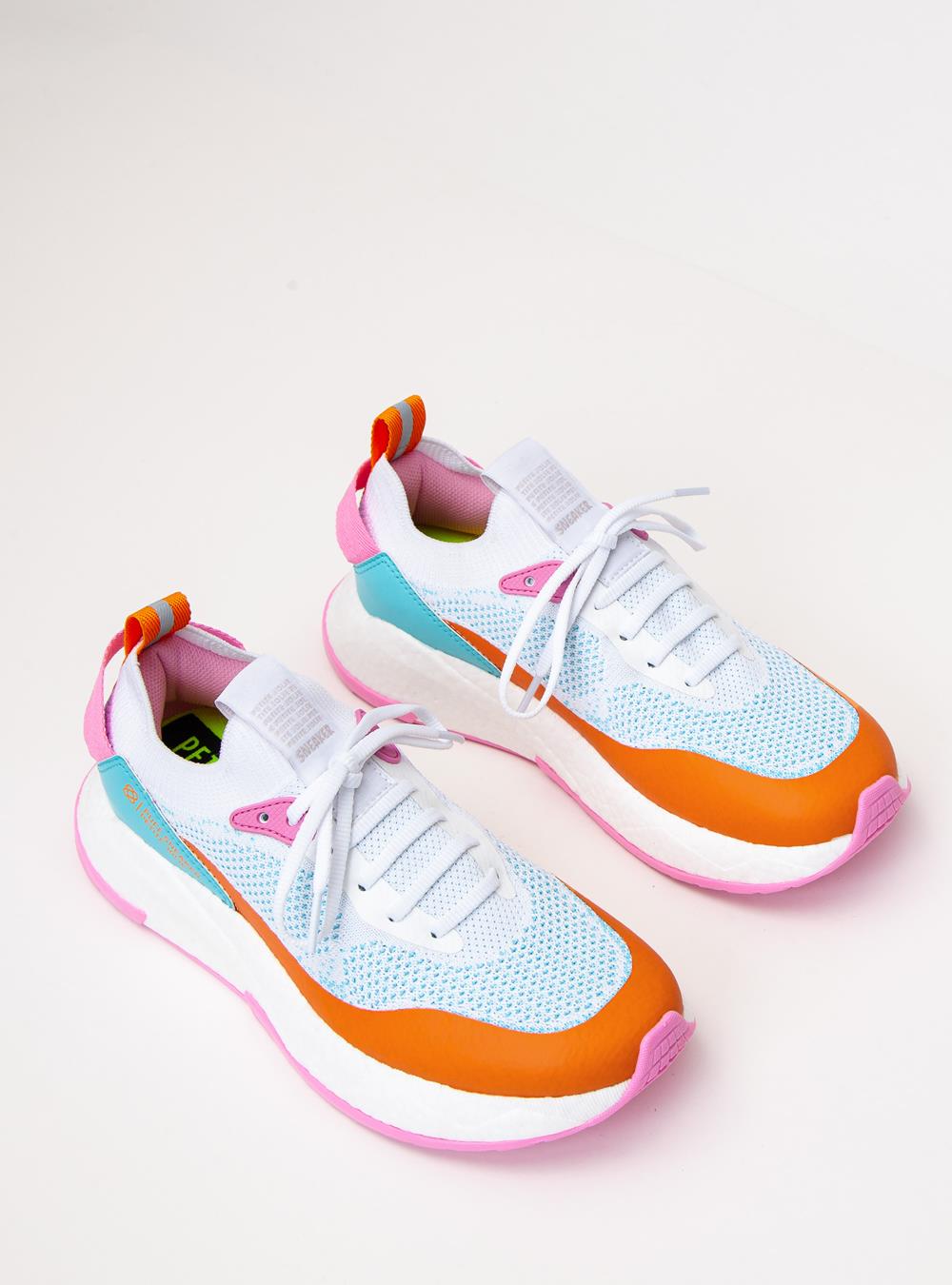 Tênis Petite Jolie Puff Sneaker Branco Chiclete PJ7130II