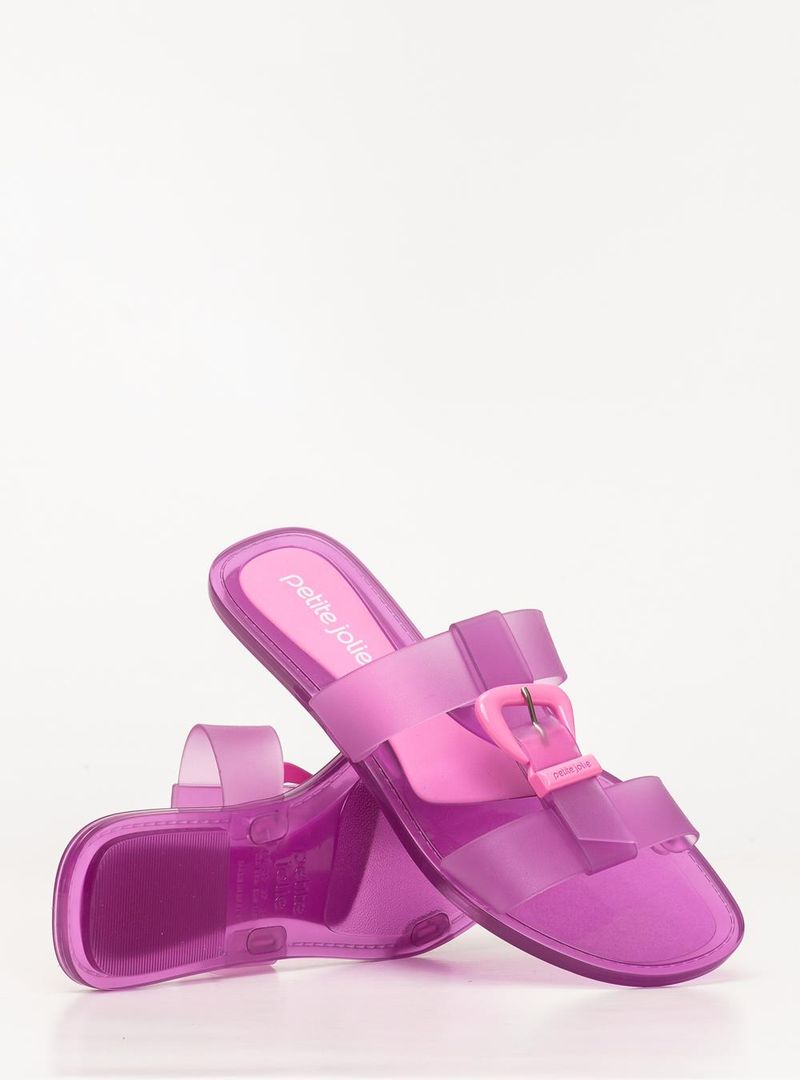 Chinelo Petite Jolie Jimmy Chiclete Translúcido PJ7662