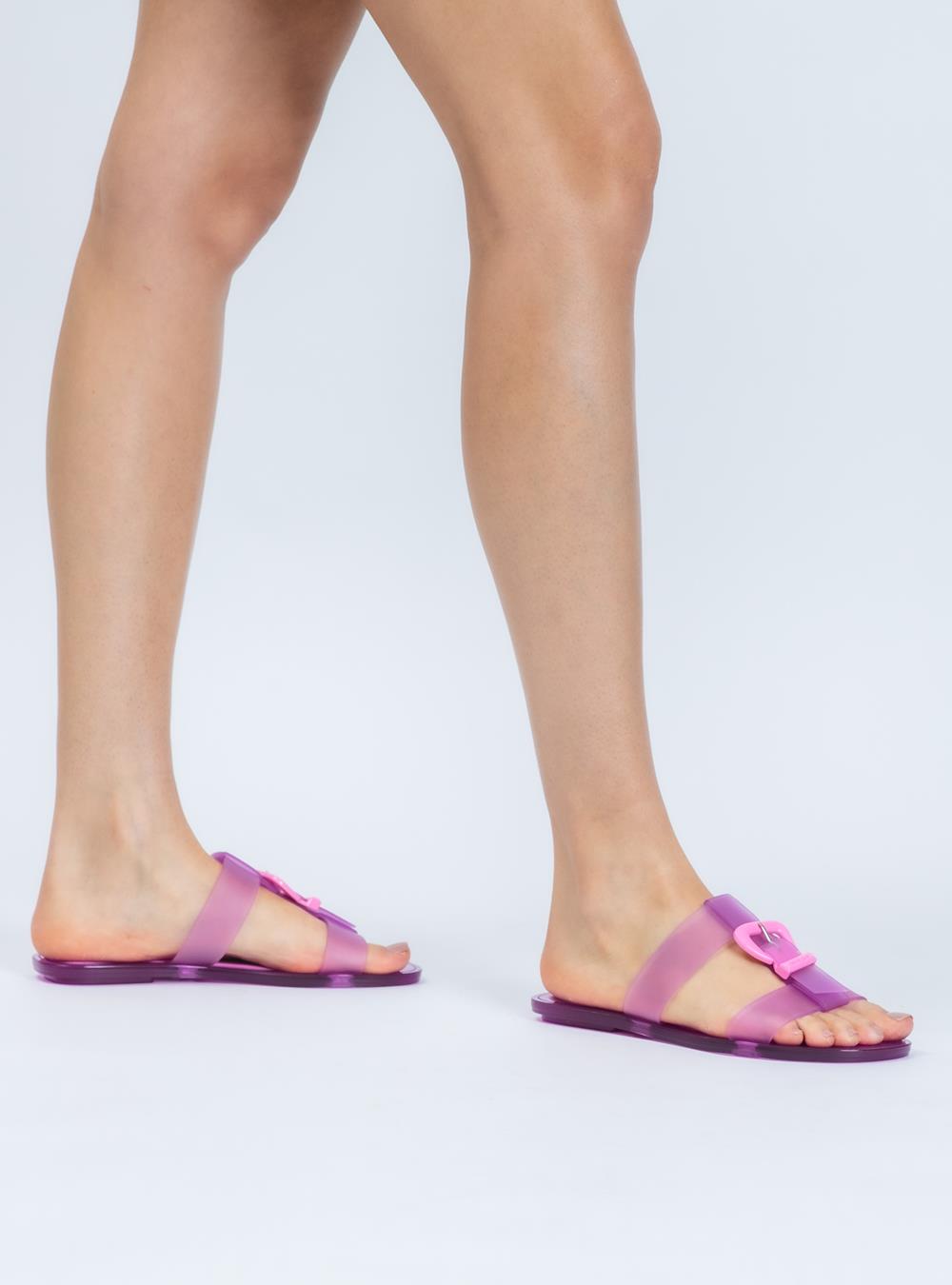 Chinelo Petite Jolie Jimmy Chiclete Translúcido PJ7662