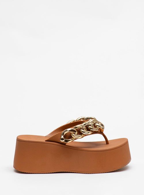 Chinelo Petite Jolie Plus Doce De Leite PJ7350