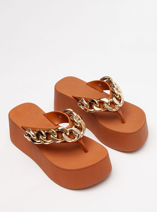 Chinelo Petite Jolie Plus Doce De Leite PJ7350