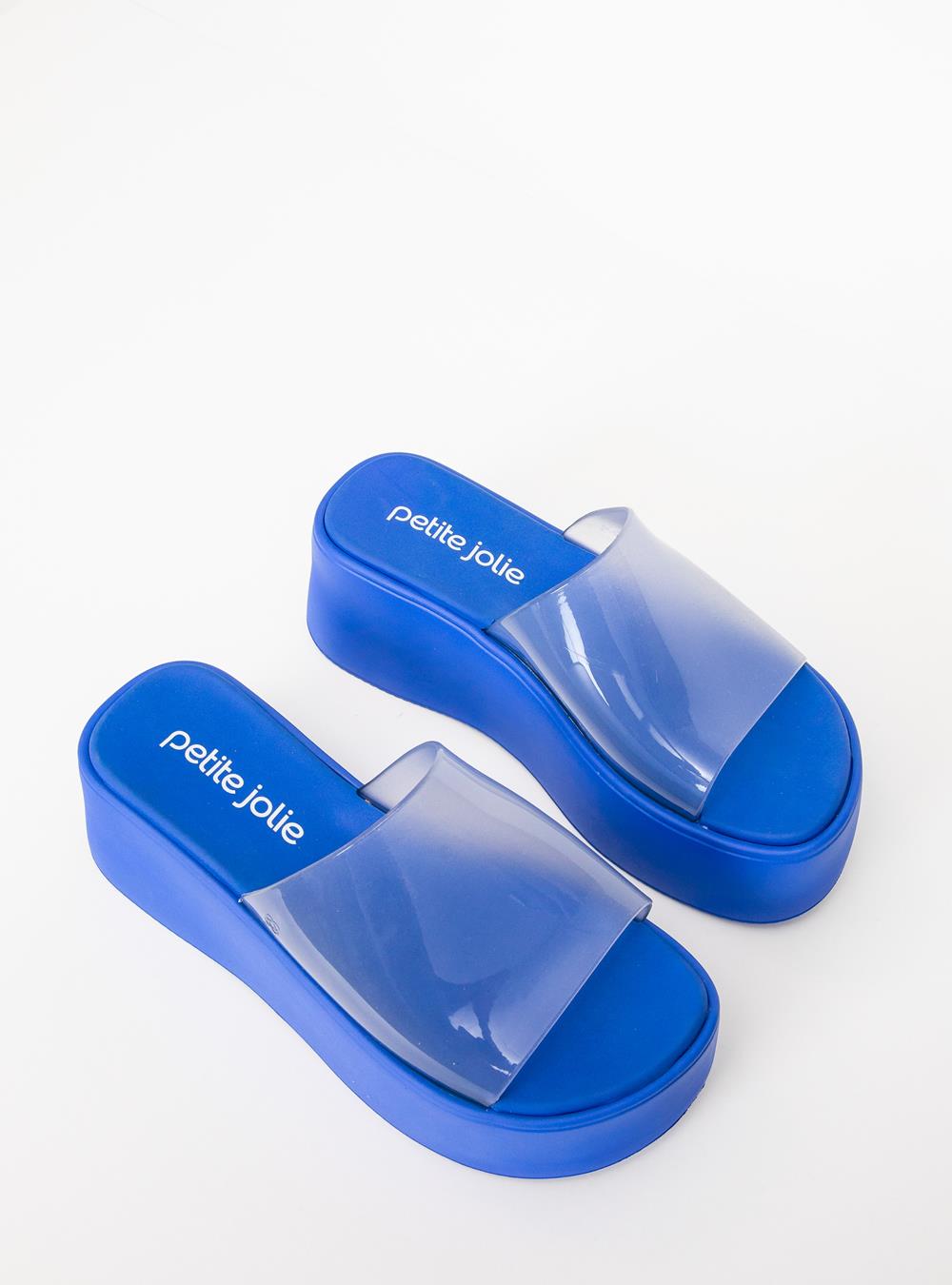 Tamanco Petite Jolie Squad Translúcido/Royal PJ7710