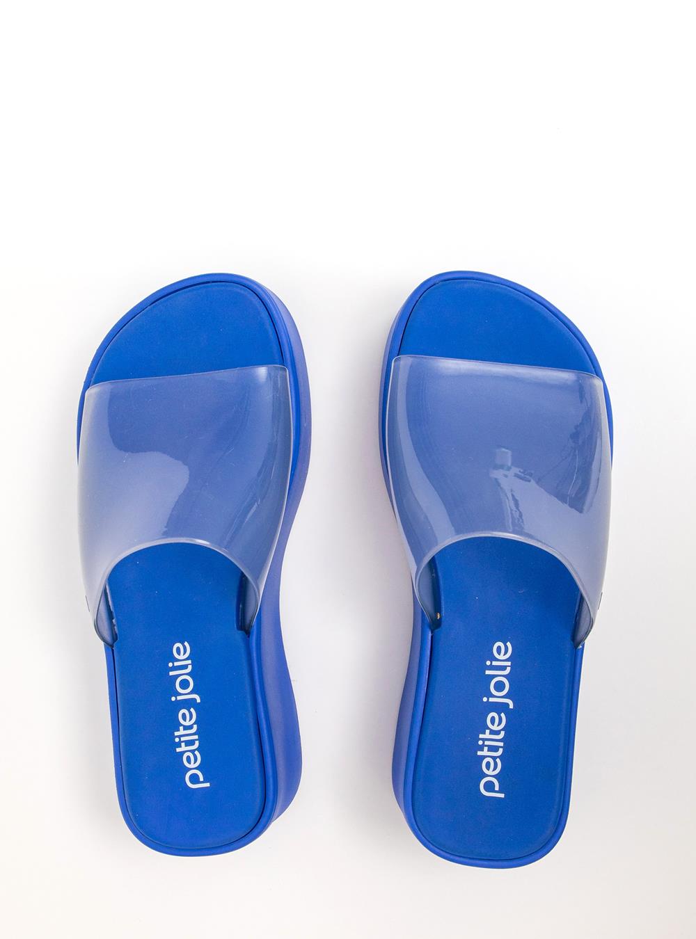 Tamanco Petite Jolie Squad Translúcido/Royal PJ7710