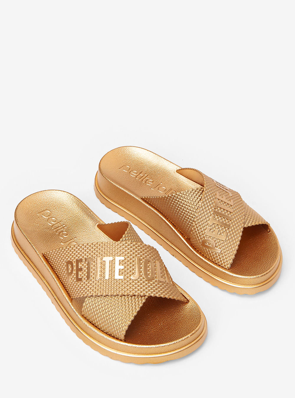 Chinelo Petite Jolie Smash Metalizado Ouro PJ6812IIA