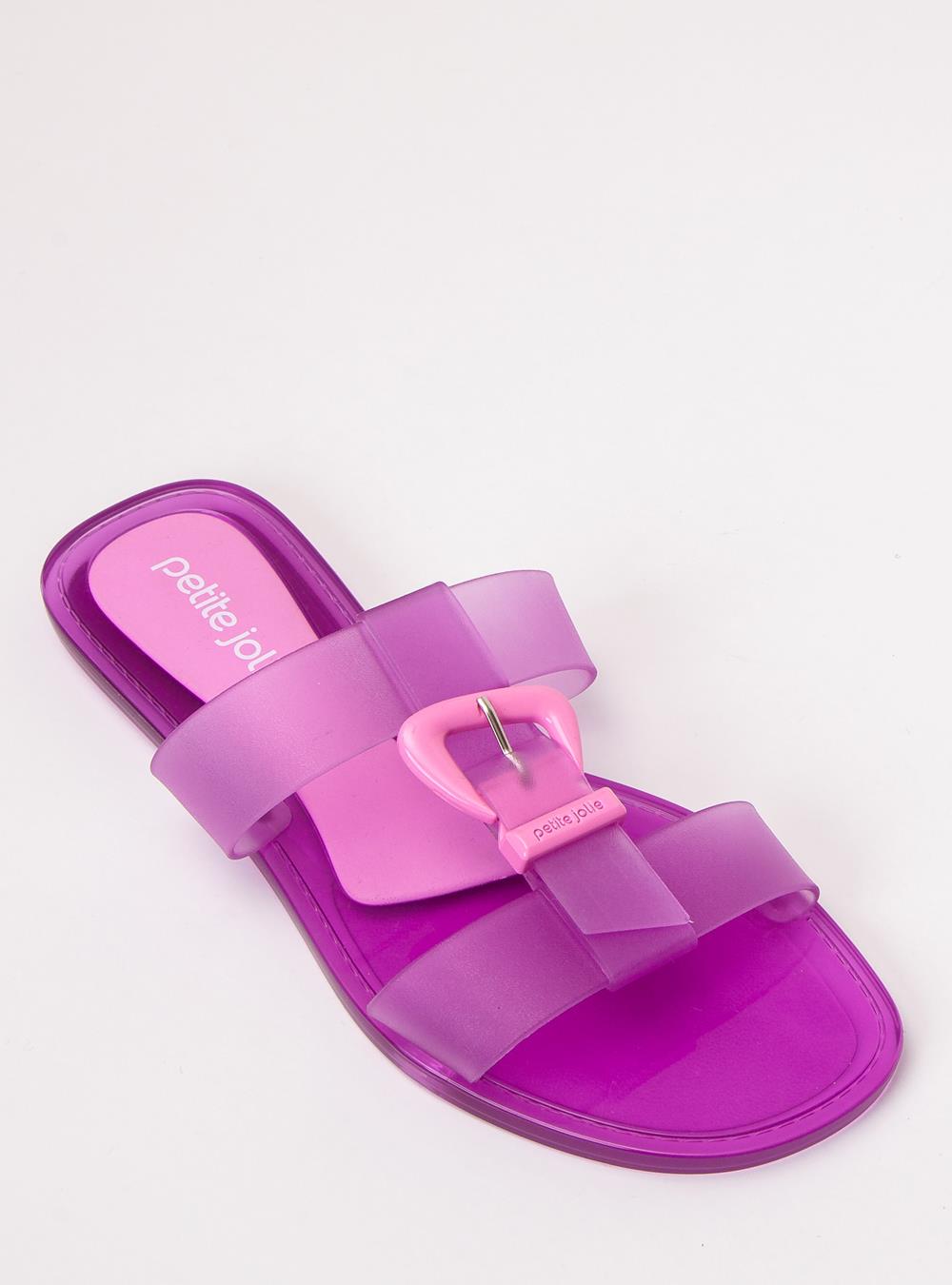 Chinelo Petite Jolie Jimmy Chiclete Translúcido PJ7662