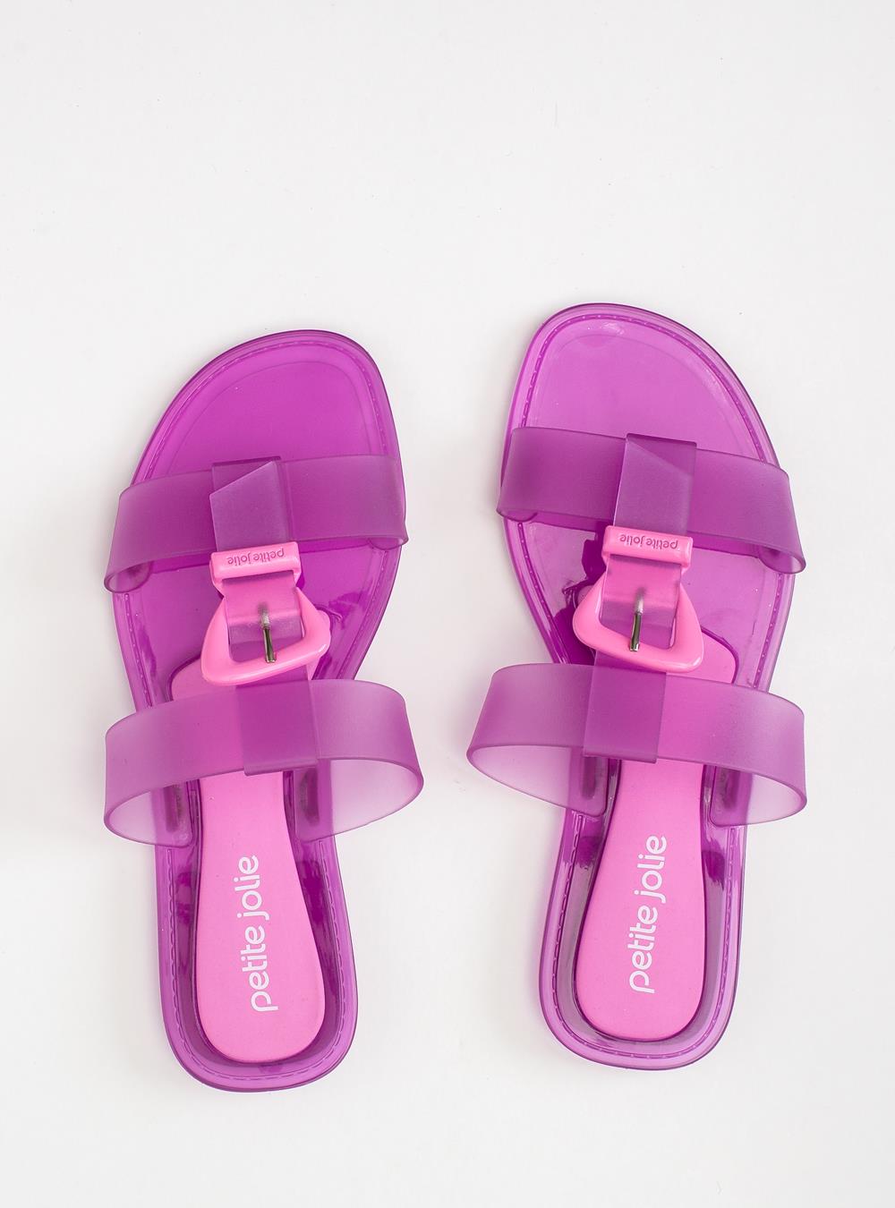 Chinelo Petite Jolie Jimmy Chiclete Translúcido PJ7662