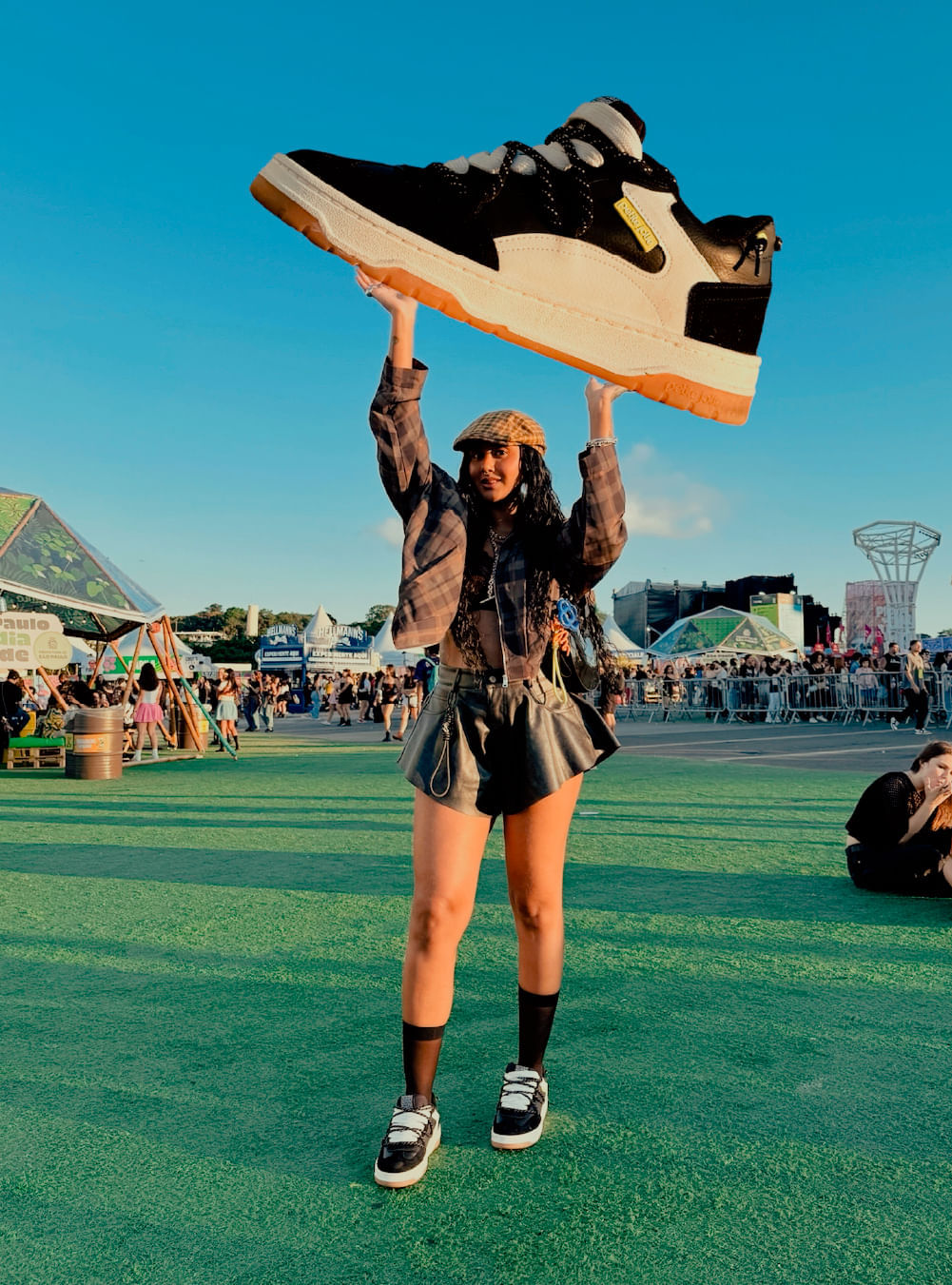 Tênis Petite Jolie Shoot Preto/White/Avela Light PJ7754