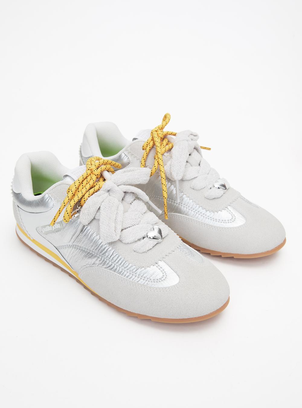 Tênis Petite Jolie Flat Sneaker Prata PJ7802