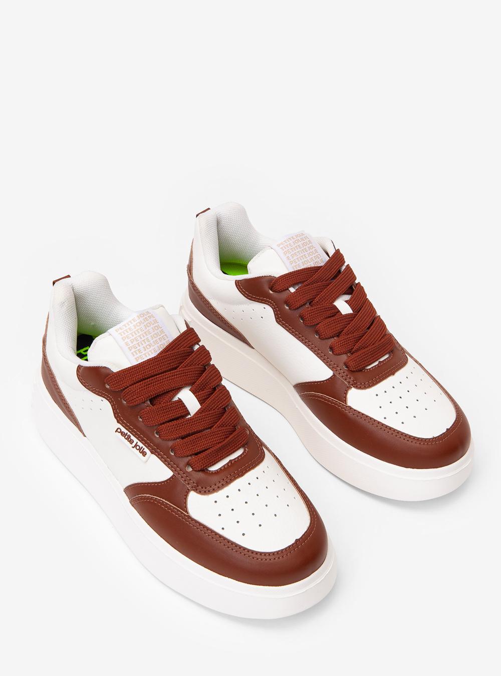 Tênis Petite Jolie Start Branco/Chocolate PJ7537