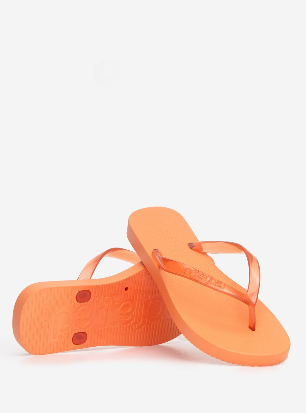 Chinelo Petite Jolie Fresh Tangerina Translúcido PJ6901II