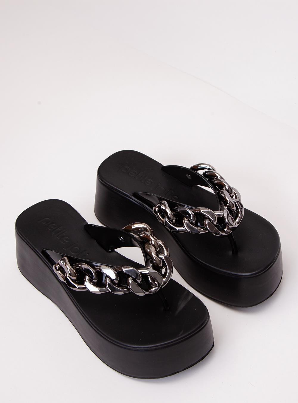Chinelo Petite Jolie Plus II Preto/Grafite PJ7350II