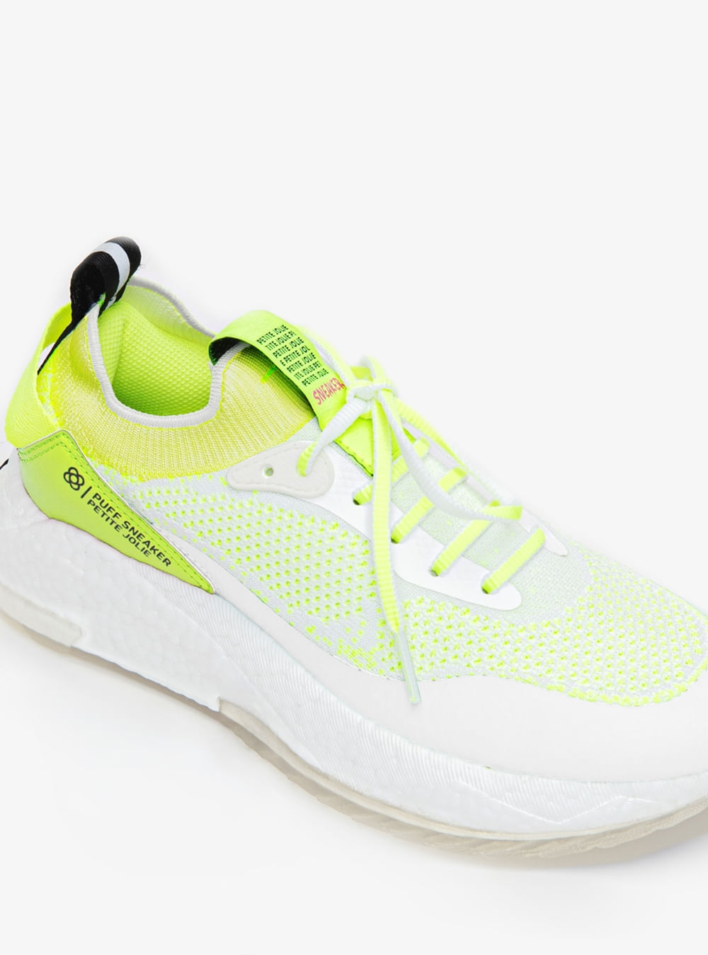 Tênis Petite Jolie Puff Sneaker Amarelo Neon PJ7130II