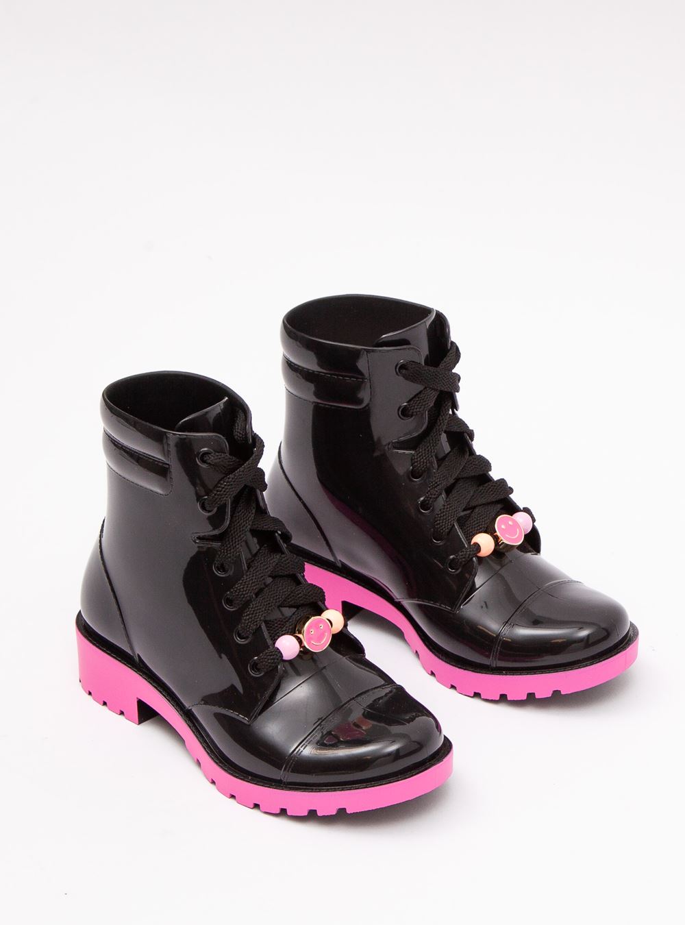 Bota Infantil Petite Jolie Iggy IN Preto/Sweet Pink PJ7211IN