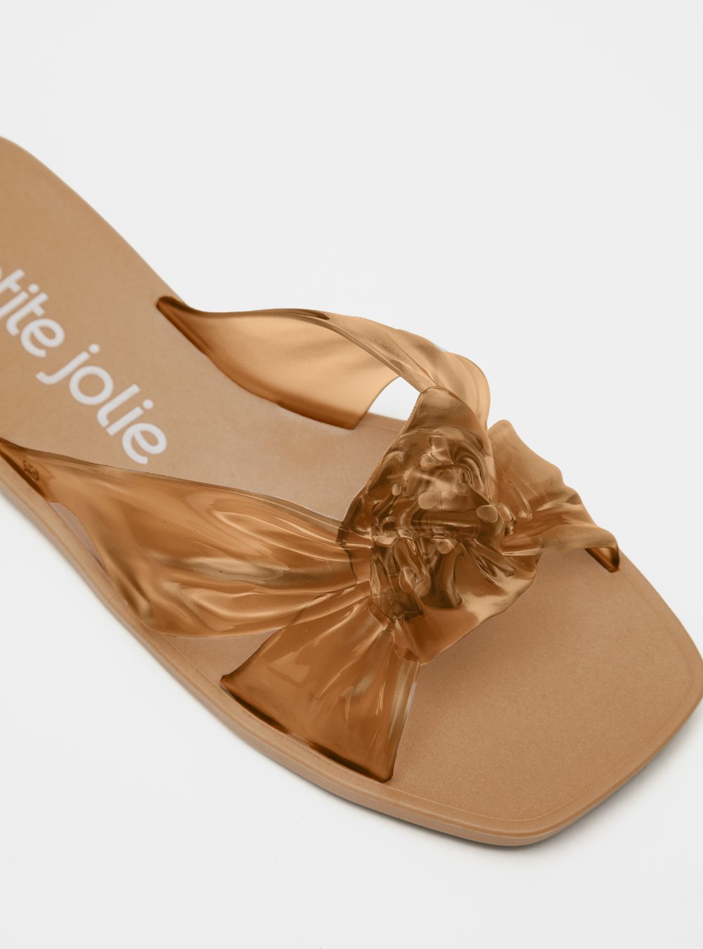 Chinelo Petite Jolie Gold Doce De Leite Translúcido PJ6149