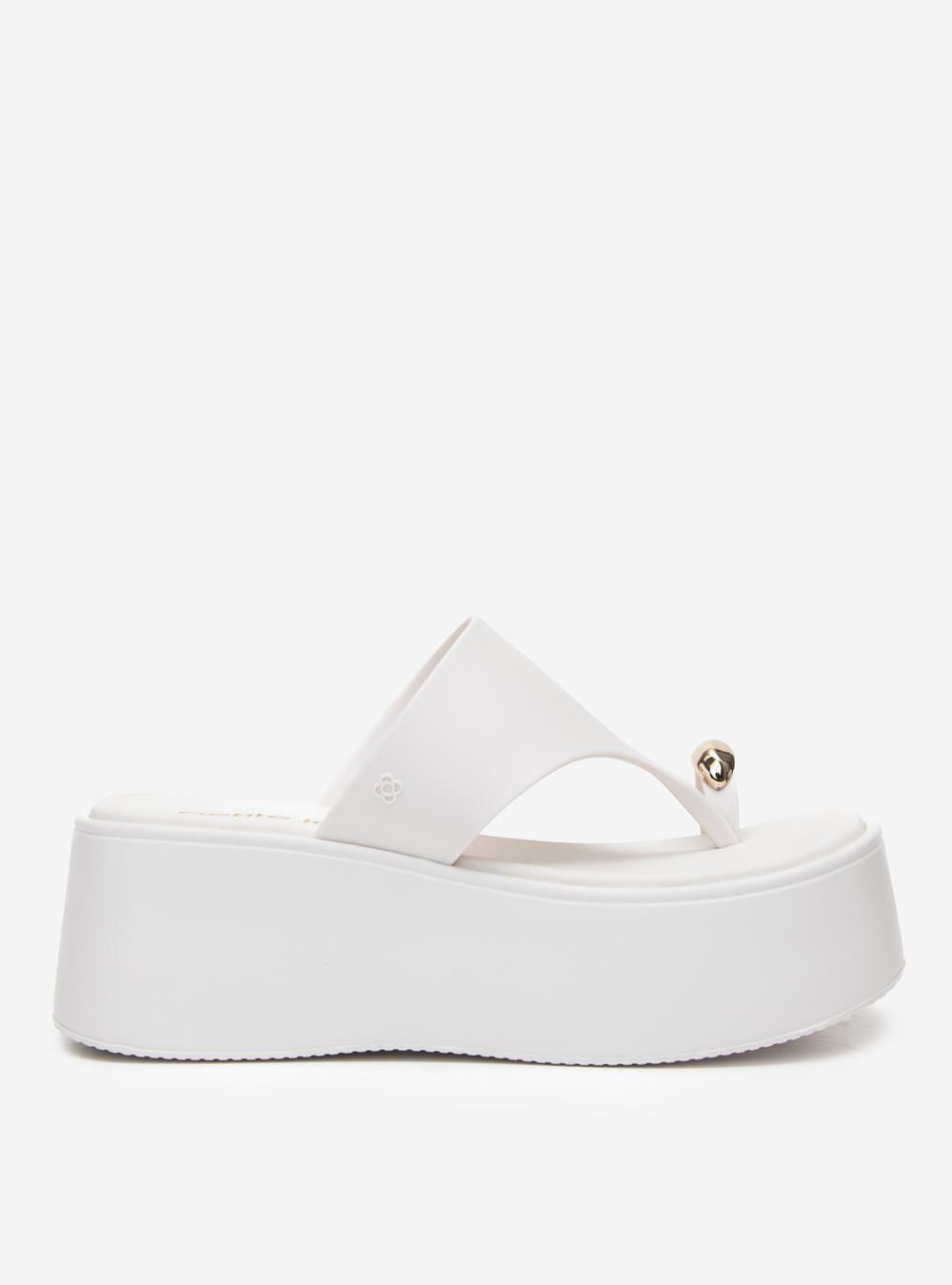 Chinelo Petite Jolie Ring Flatform White PJ7866