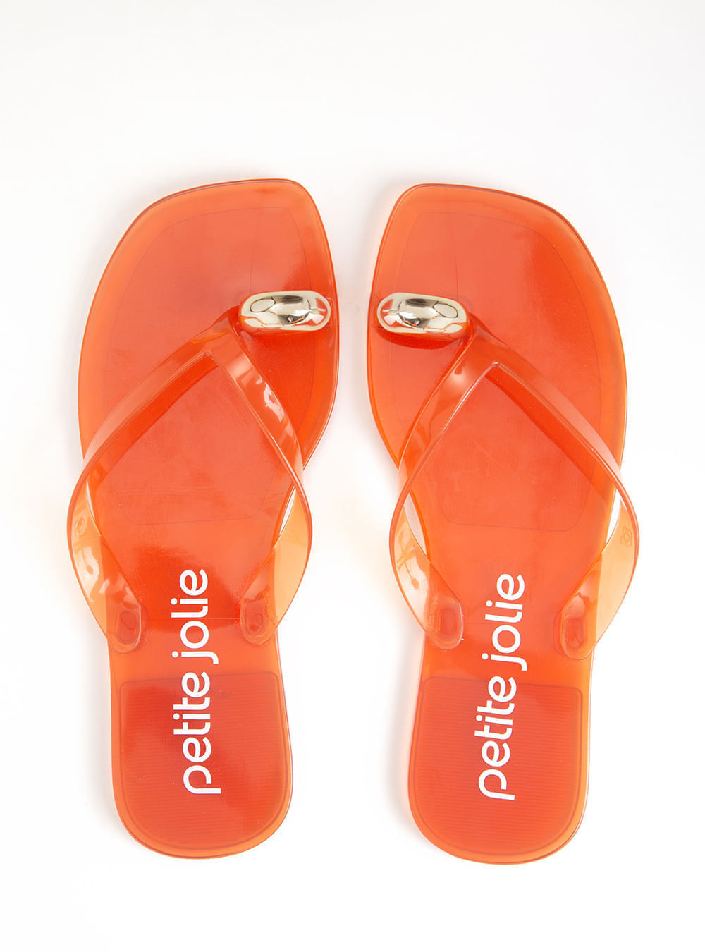 Chinelo Petite Jolie Jellow Tangerina Translúcido PJ7907